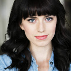 Jessica Lynn Parsons theatrical headshot blue shirt